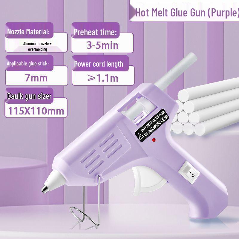 Mini Hot Melt Glue Gun with 7mm Strong Glue Sticks for DIY Crafting & Student Projects