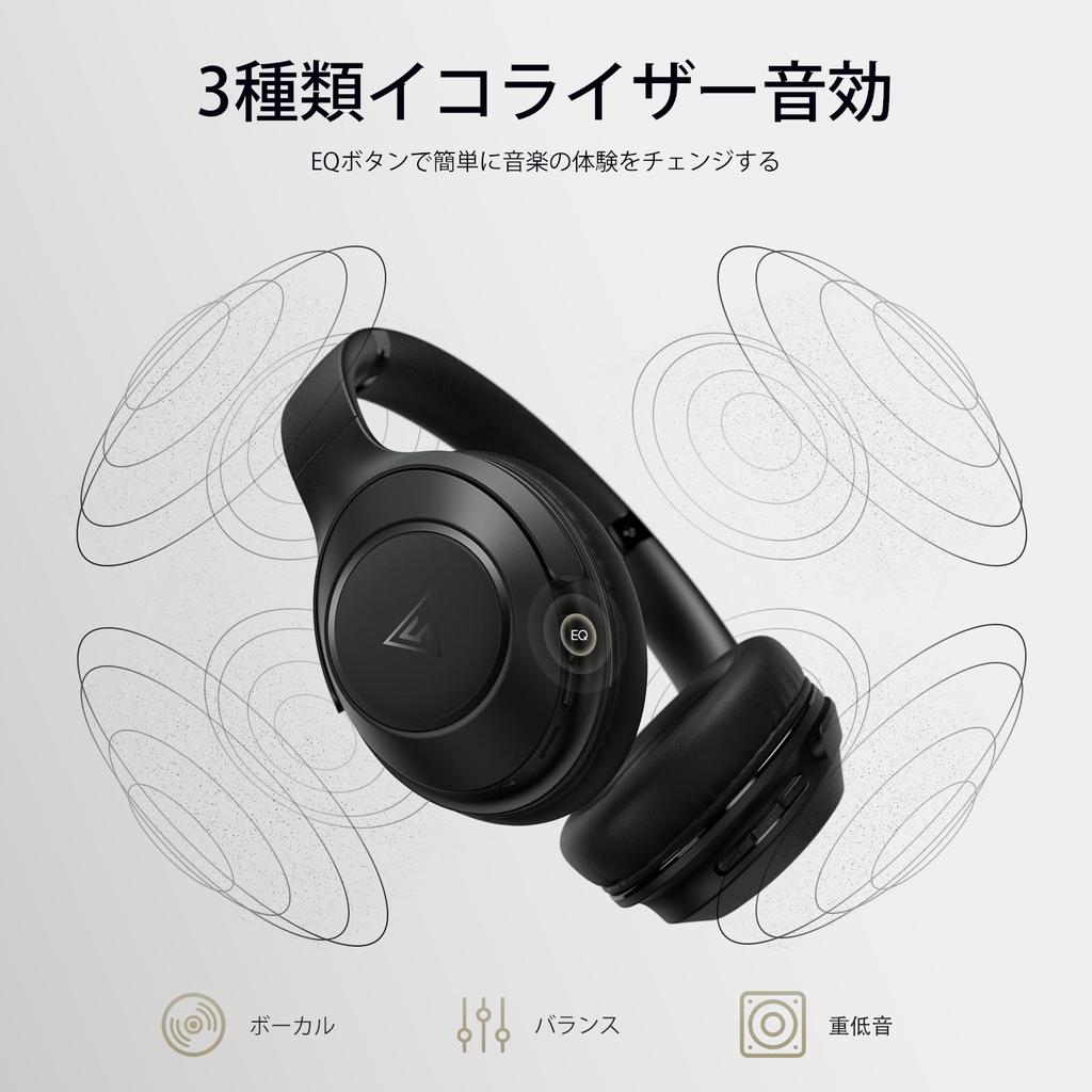 DOQAUS Bluetooth Up To 70 Hours of Continuous 3 EQ For Both Wired and Wireless Compatible with Closed Compatible with Slim Version LIFE5 Headphones,