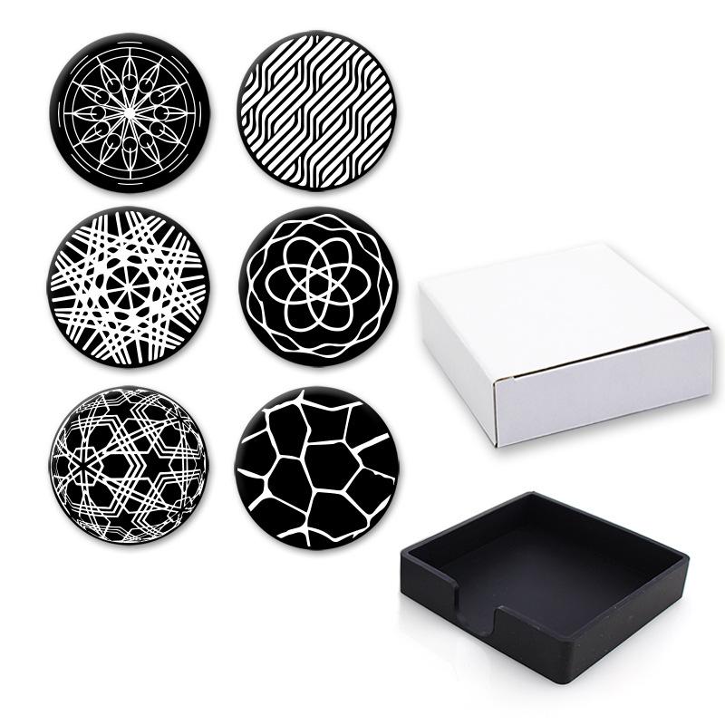 

Силиконовая подставка, круглая нескользящая подставка, изолированная подставка для виски, набор подставок 10 см 8 pads+1silicone bracket