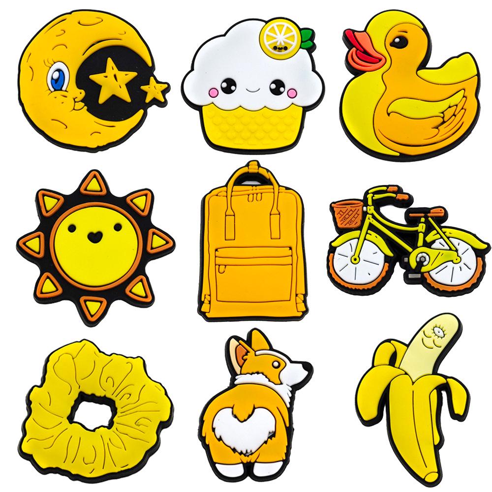 

10 Yellow Fresh Style Shoe Flower Buckles (Set of 10)