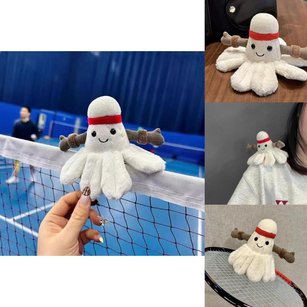 Creative Badminton Plush Pendant Keychain Colorful Soft Toy For Bag Decoration