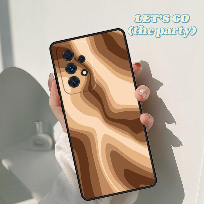 Latte Love Brown Heart Aesthetic phone case For Samsung Galaxy A42 A31 A40 A51 A71 A32 A80 A91 A52 A72 A20e A21S A50 A70 A11 A12
