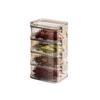 Stackable Spice Storage Container With Lid Plastic Kitchen Organiser For Herbs Seasonings Salt Pepper