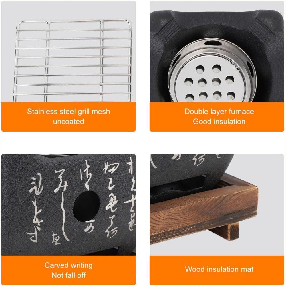 Aluminium Alloy BBQ Grill Mini Small Charcoal Stovecha New Rcoal Grill  Indoor Outdoor