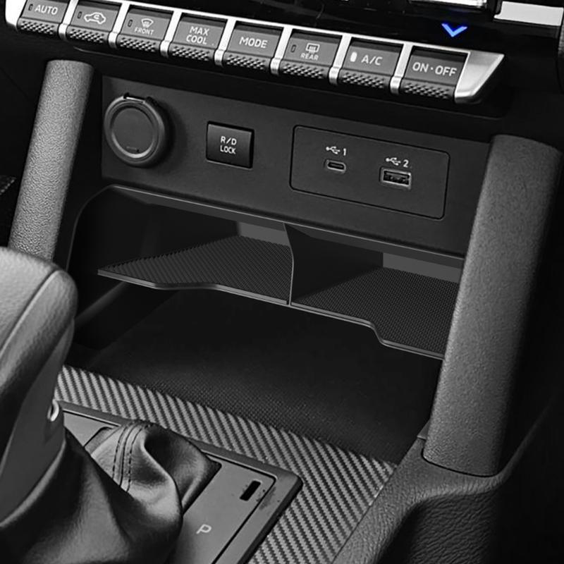 Per Mitsubishi L200/Triton 2024 2025 Organizer Vasso Portaoggetti Console Centrale Accessori Interni Auto Organizzazione Nero