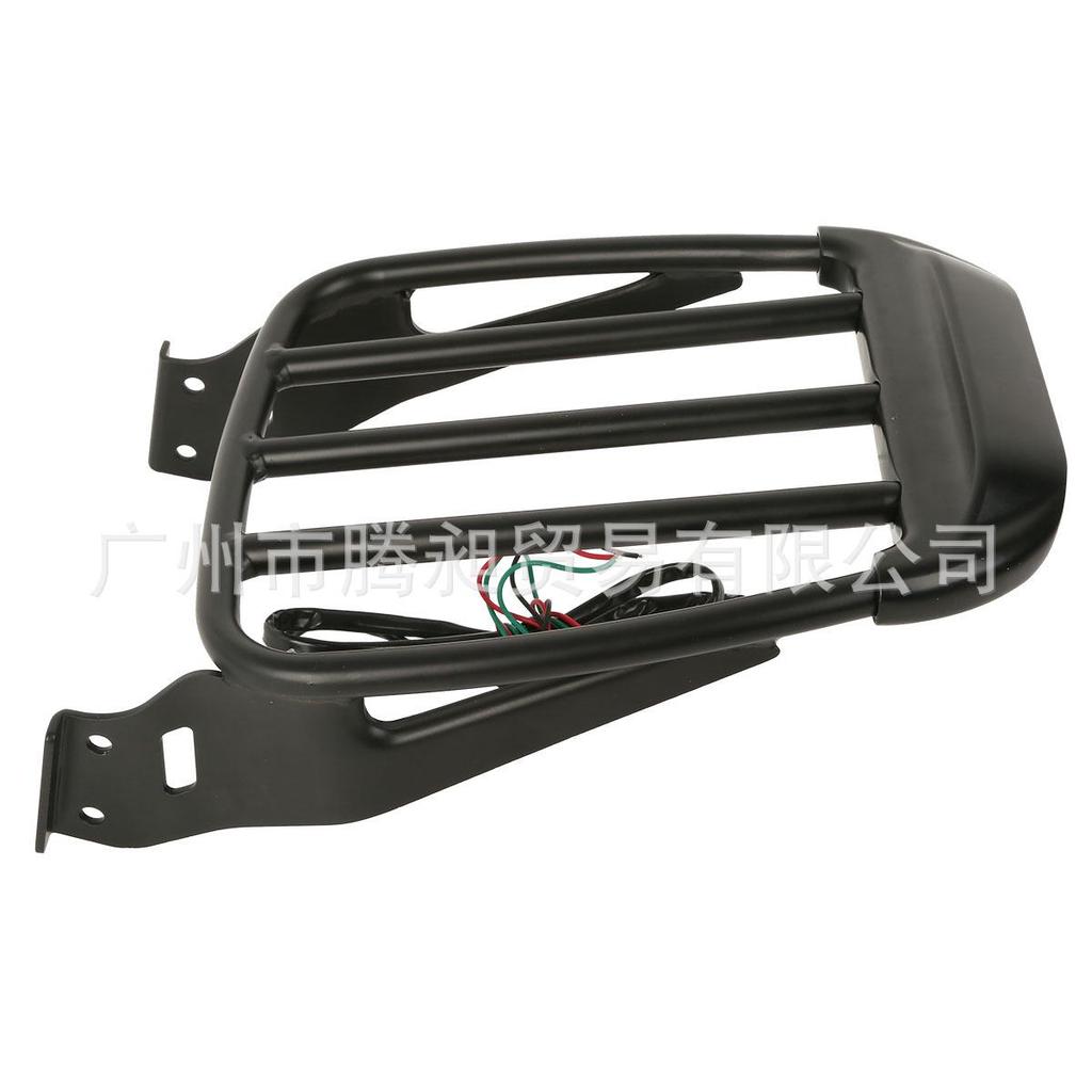 Motorcycle Luggage Rack with LED Light for 94-03 Models: 883, 1200, 48