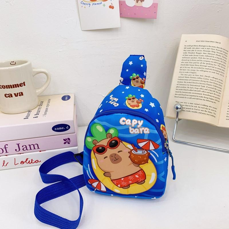 School Bag Cartoon Children's Bag New 3-6 Year Old Boys and Girls Kapibara Change Bag Casual Versatile Breast Bag Oblique Batch