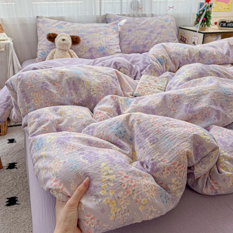 

G5Z2025 Подушкообразный двухслойный муслиновый комплект постельного белья на все сезоны - Пододеяльник и три предмета Single Duvet Cover 150x200