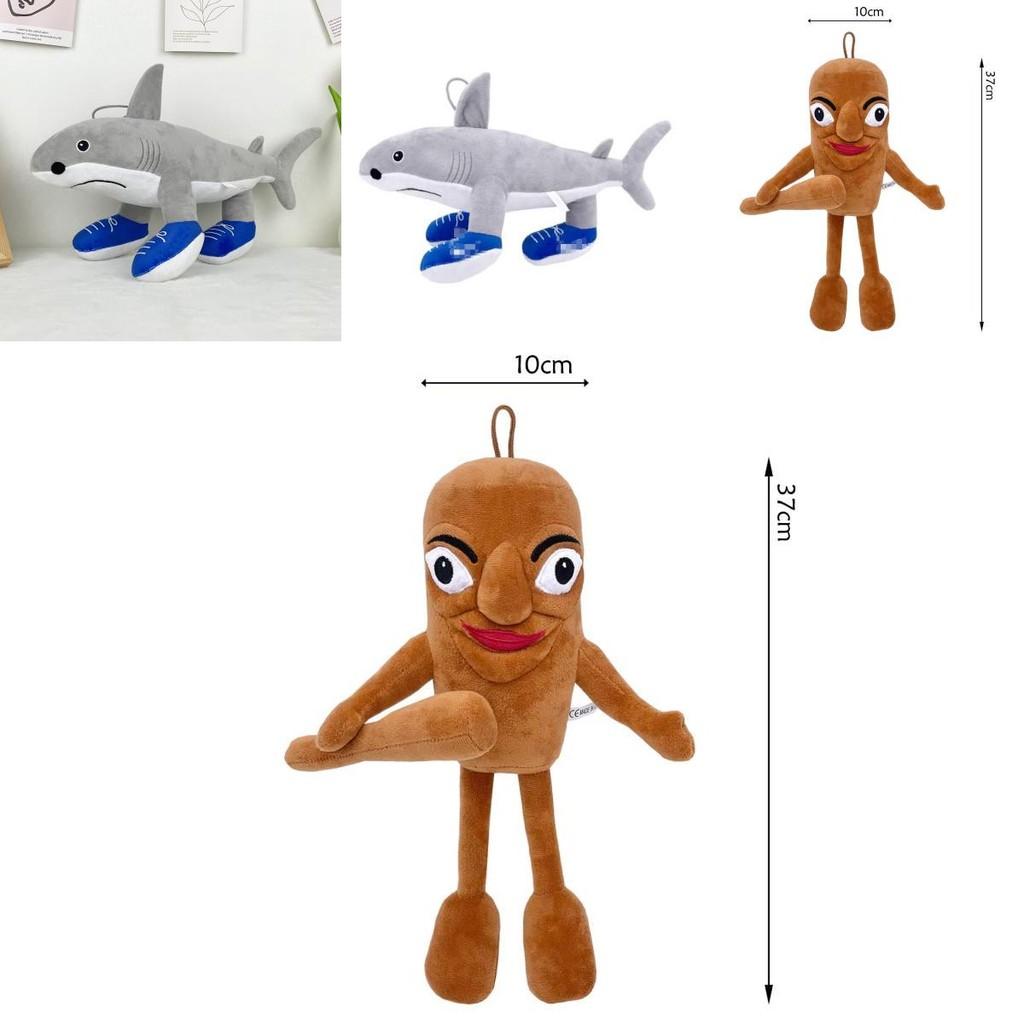 Shark Plush Toy With Pp Cotton Filling Short Plush Animal Stuffed Doll For Kids