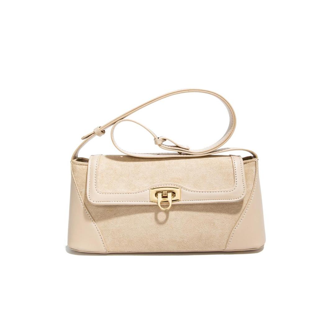 Autumn & Winter Women's Versatile Retro French Shoulder Crossbody Baguette Handbag