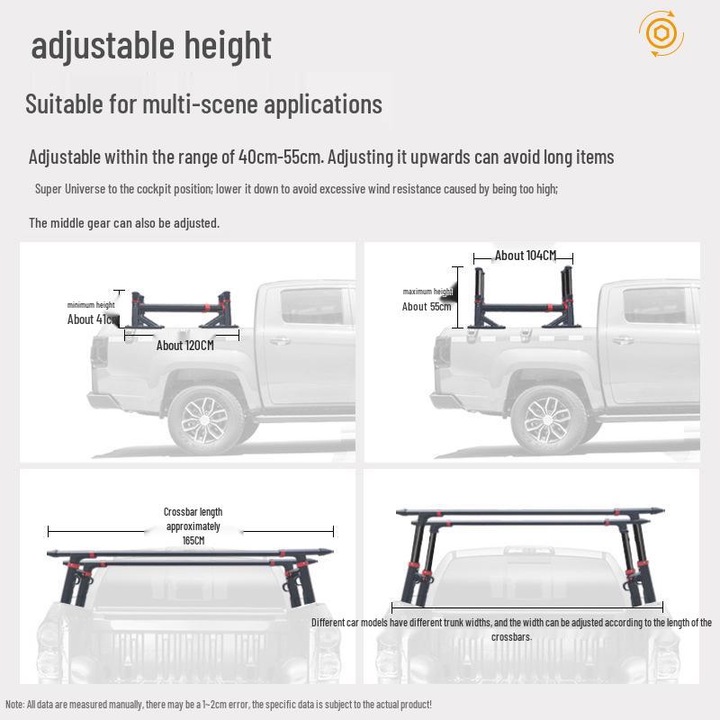 Multifunctional Expansion Crossbar for Great Wall Cannon, Raptor F150, Ranger Roll Bar Modification
