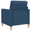 2 Piece Storage Sofa Set Blue Polyester