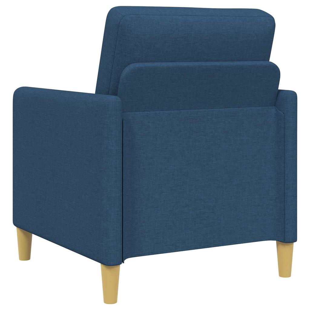 2 Piece Storage Sofa Set Blue Polyester
