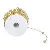 1 Roll Prl Bds Chain Artificial Prl Strand Trim String for Flower Wrth Wedding Bouquet Party Decoration