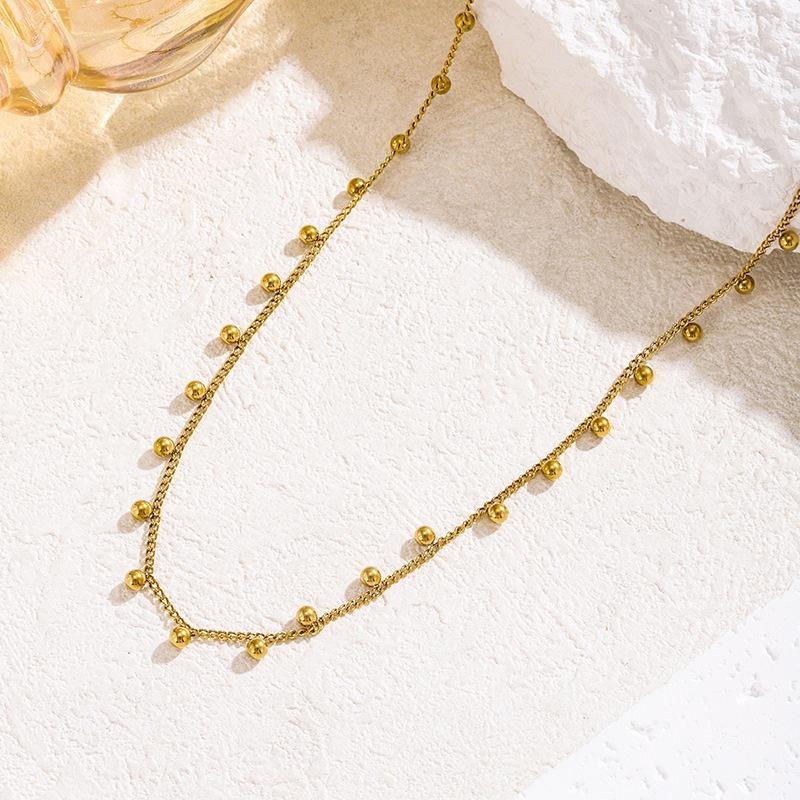18K Gold-Plated Bohemian Tassel Necklace for Women - Retro Light Luxury Bead Design