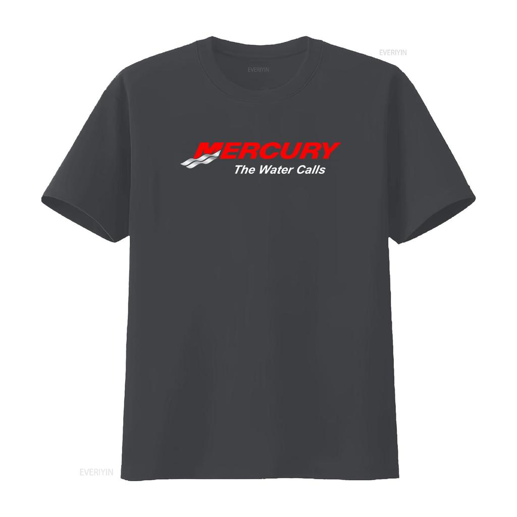 Mercury Marine Boats Logo Outboards Mercruiser T Shirt The Water Calls vintage Washed Breathable Versatile Comfortable
