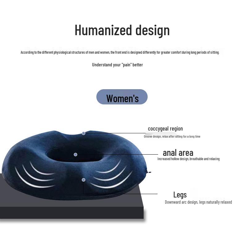 3U Women's Breathable Hemorrhoid Seat Cushion – Hollow Design for Pregnancy Comfort and Hip Support