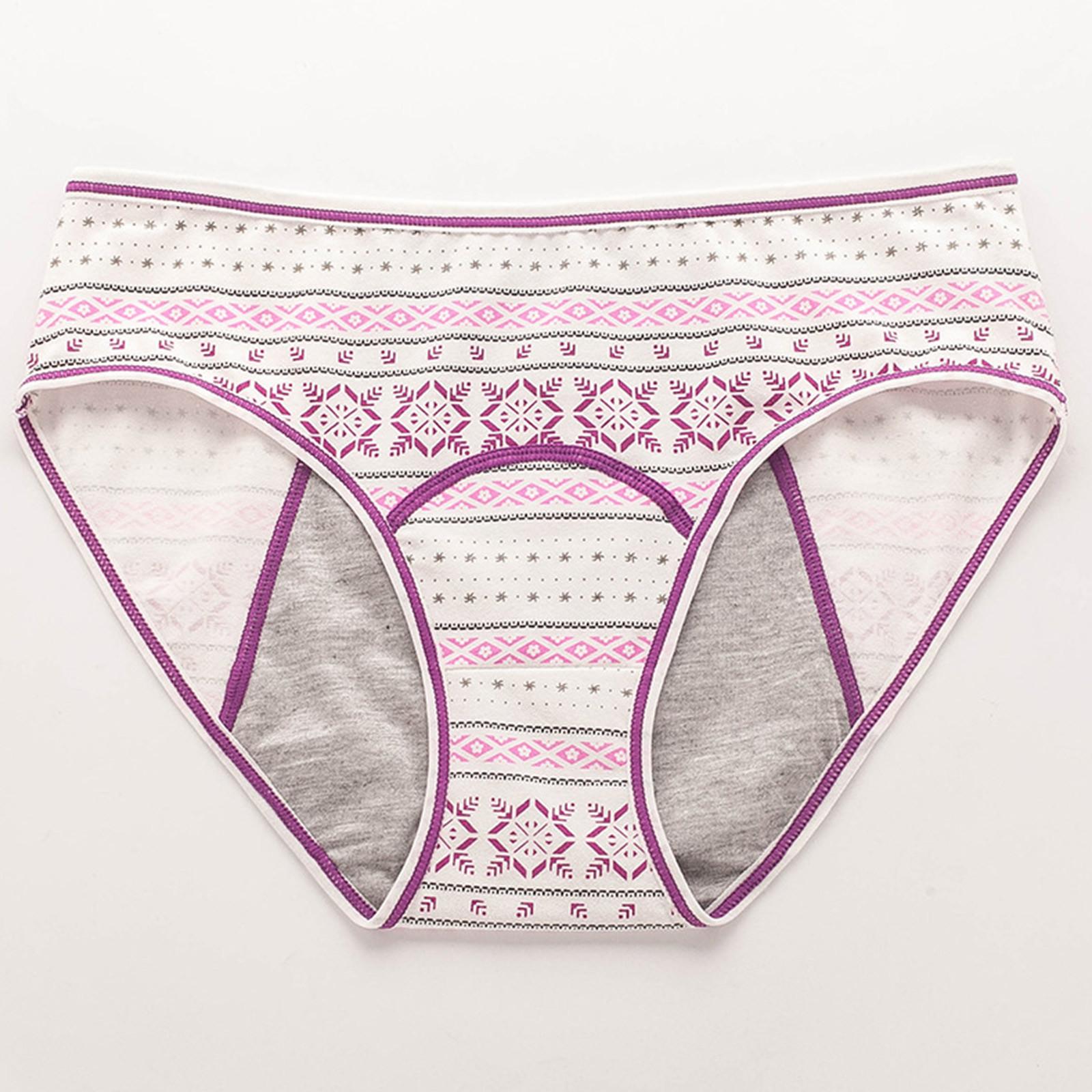 

Подростковые менструальные трусики со средней талией Женские трусики с широкими бедрами Large светло-фиолетовый