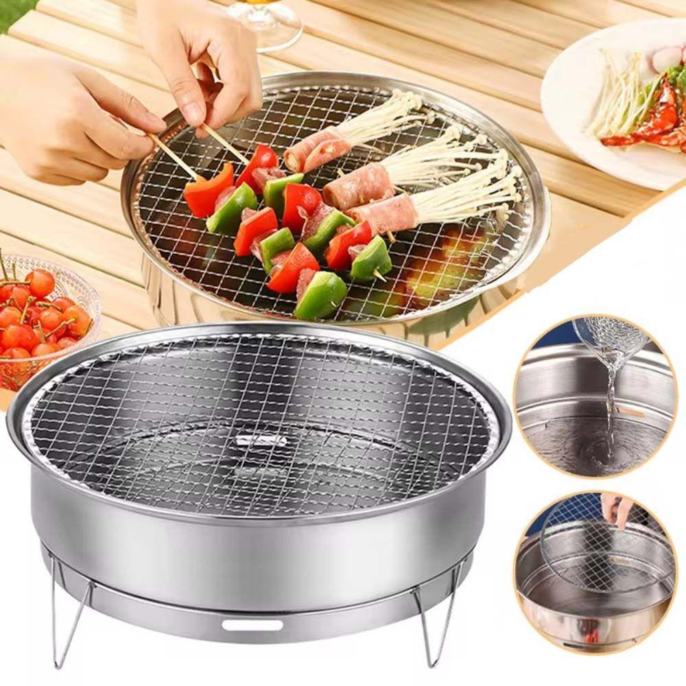 

Съемная угольно-гриль-сковорода Корейская чайная печь Бытовые грили для пикника No Grill Pan