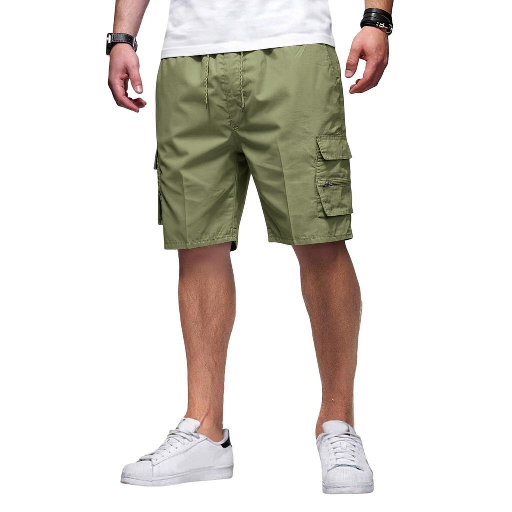 Men's Lightweight Breathable Relaxed Fit Multi Pocket Outdoor Cargo Shorts Casual Loose Design for Everyday Activities