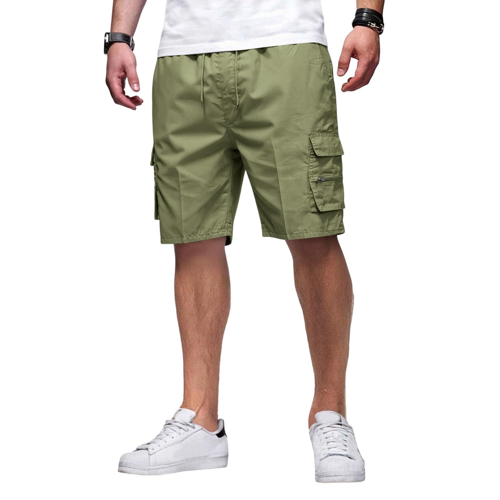 Men Casual Lightweight Breathable Loose Fit Multi Pocket Outdoor Sports Cargo Shorts for Daily and Outdoor Activities XXL