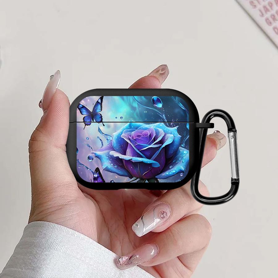 Case For Airpods Pro2 4 Pro3 1 3 Pro 2 Earphone Cases Cover Pink Flowers
