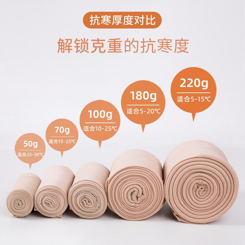 Autumn and winter pantyhose for women, natural nude look, fleece-lined, thickened, slimming leggings