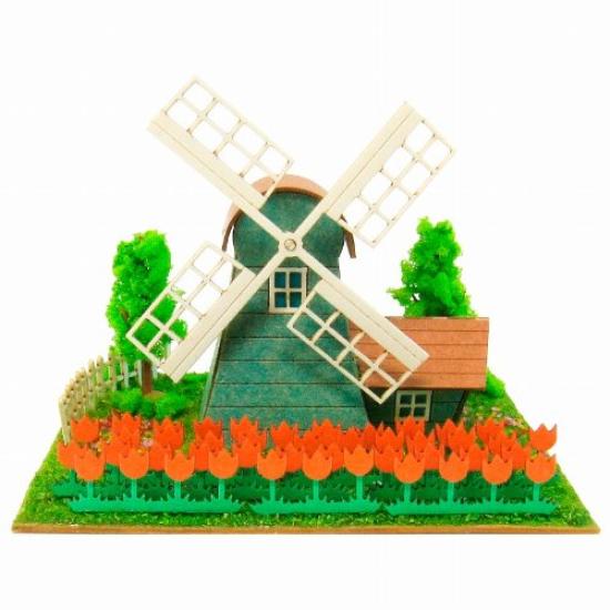 Sankei Miniature Art Mini Tulips and Windmill MP05-02