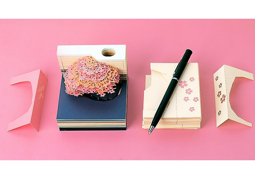 2026 3D Skulpturaler Haftnotizenkalender: Kreative Blumenrispen & Personalisierbare Ziergeschenke