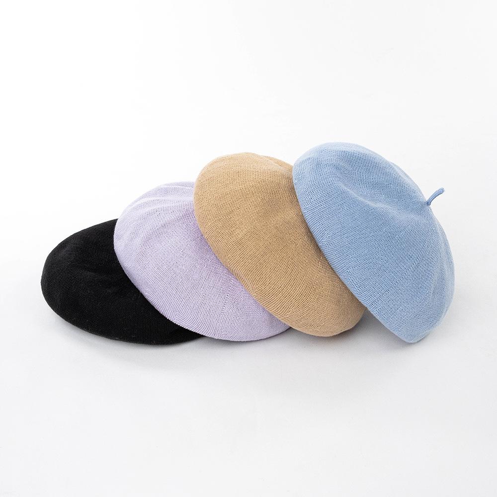 Beret Women Painters Cap Cotton Deep Brim Knitted Breathable Casual Spring Autumn Hats For Women New