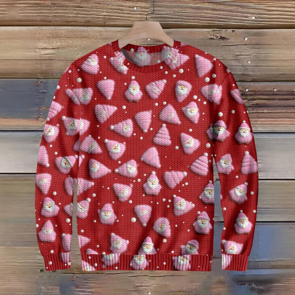 Lustiger Weihnachtspullover für Männer und Frauen, Feiertagspullover 2025, Neuartiges Rundhals-Sweatshirt, Festliches Geschenk