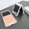 Luxury Mirror Make Up Slim Case for Samsung Galaxy Z Flip 6 5 4 3 7 ZFlip 7 Flip6 Solid Color Airbag Shockproof Ultra Thin Cover