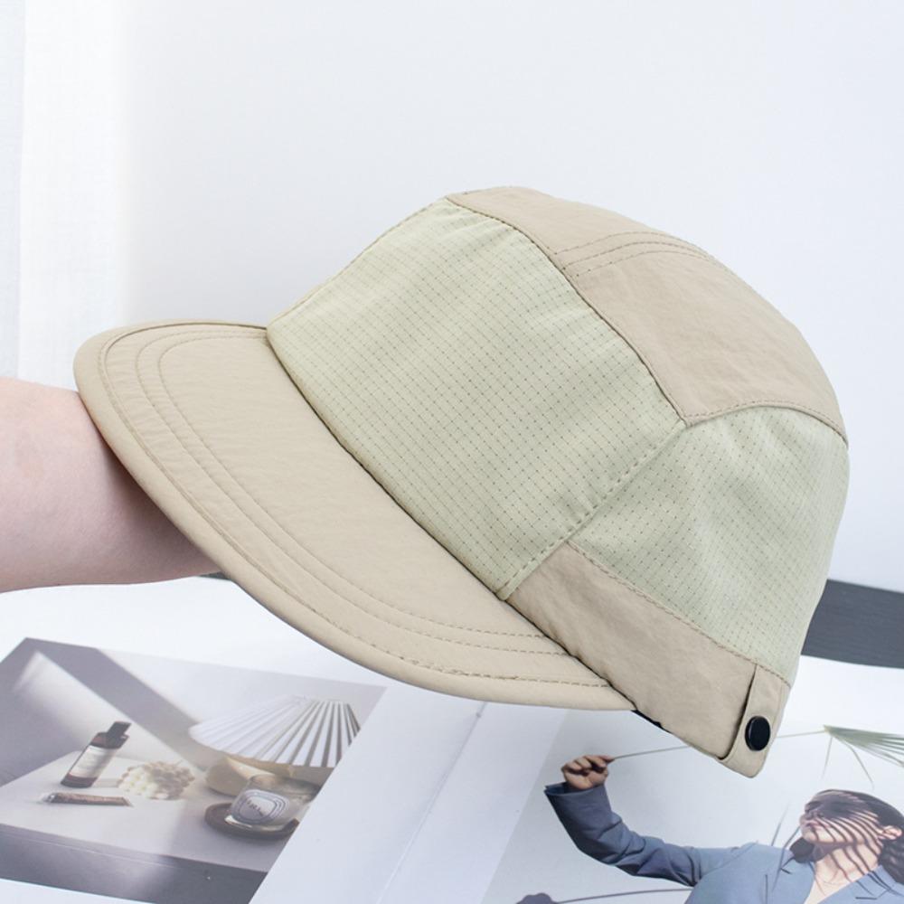 Breathable Quick-drying Dad Hat Japanese 5-panel Baseball Cap Casual Flat-brimmed Cap  Summer