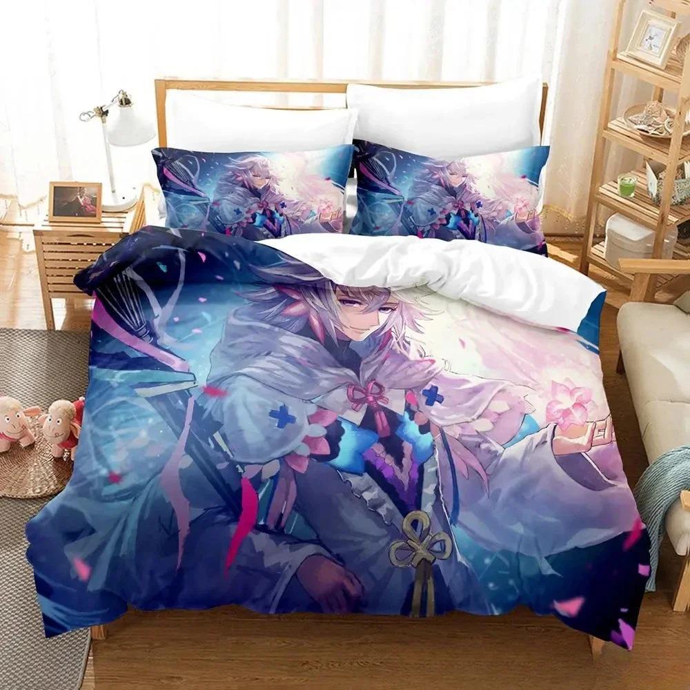 3D Print Anime Fate Grand Order, Merlin Bedding Set Single Twin Full Queen King Size Bed Set Aldult Kid Bedroom Duvet Cover Sets