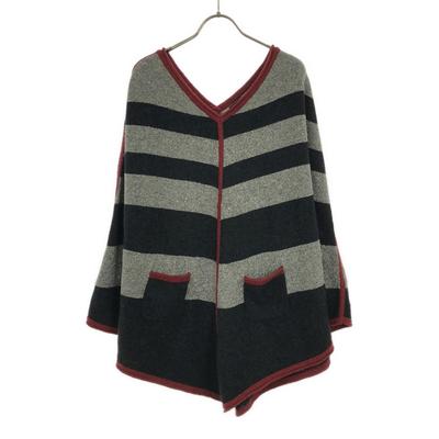 50645 Border Pattern V-neck Royce Poncho M/L Outdoors Women Used