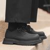 2025 nové kožené boty s velkou špičkou, platformové derby boty se zvýšenou podrážkou, retro pánské boty, ležérní kulatá špička, martensky 24342-K