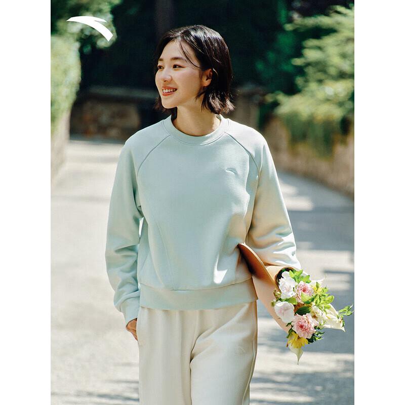 ANTA Women's Fleece-lined Crewneck Pullover Sport Top