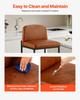 Bar Stool Set of 4, 68cm Counter Height Stools, Modern PU Leather Counter Barstool with Backrest, Metal Legs, Easy Assembly Armless Bar Chair, Island
