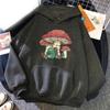 Süßer Pilzfrosch Aufdruck Kapuzenpullover Herren Hoodie