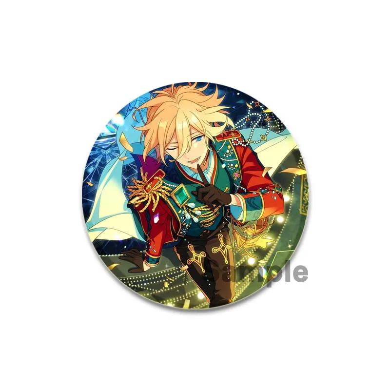 32/44/58mm Ensemble Stars Idol Round Brooch Cartoon Cosplay Badge Icons Lapel Pins for Backpack Gifts Eichi Tenshouin