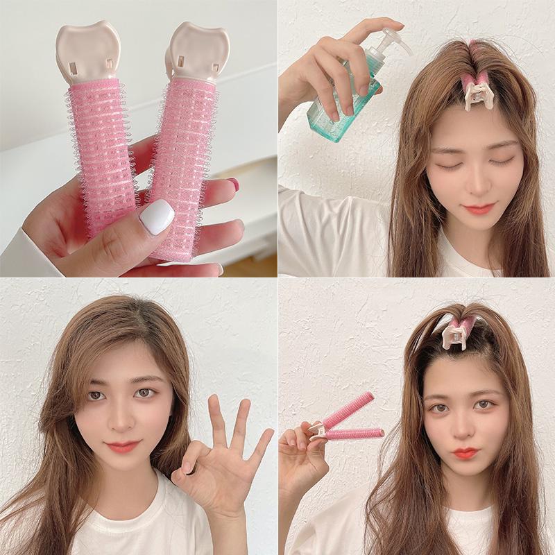 2Pcs Hair Root Clip Korean Fluffy Hairpin Curling Hairpin Bangs Fixed Shape Geometric Exquisite Hair Accessories