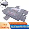 Children's Foldable Puzzle Table with Stand, Cover, and 6 Drawers - Soundproof Felt Board