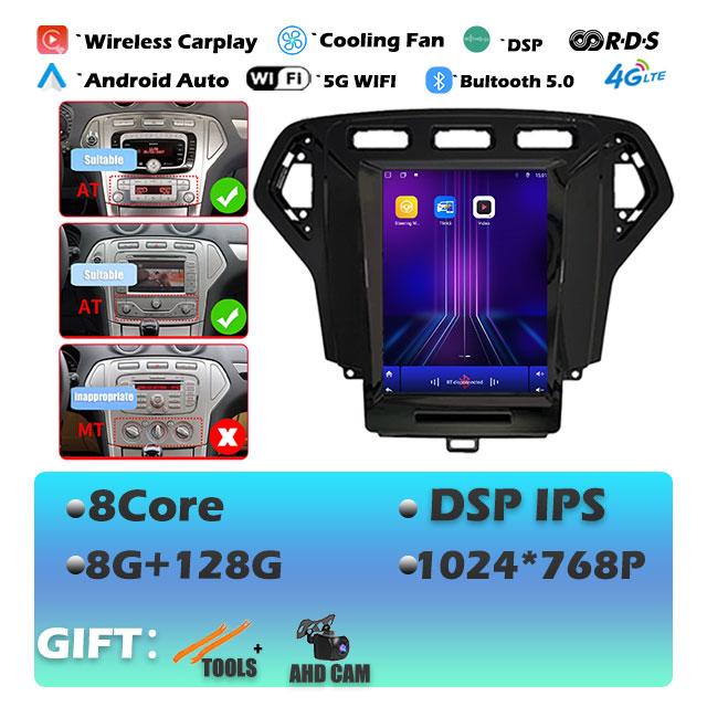 IPS Android 14 For Ford Mondeo 4 2006-2010 Carplay Car Radio Multimedia Video Player Navigaion GPS Stereo
