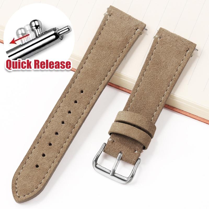 Quick Release Soft Suede Watch Strap for Omega 20/22mm for Huawei Watch Gt3/Gt4 Bracelet Women Men Universal Calfskin Wristband