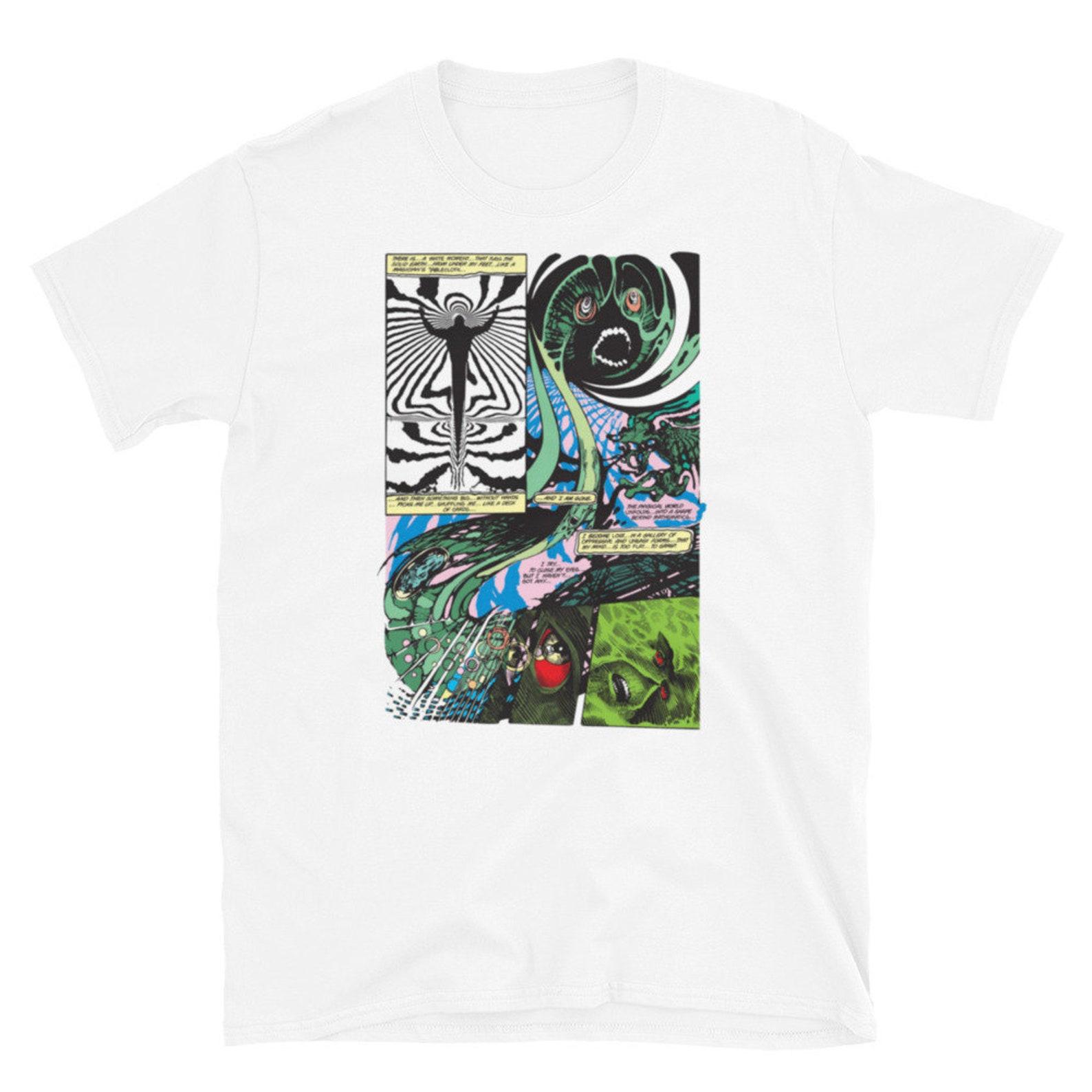 swamp thing psychedelic page by stephen bissette T-Shirt L