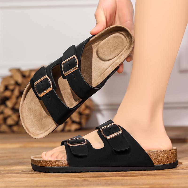 Fashion Classic Cork Clogs Slippers Women Men Soft Footbed Suede Sandals With Arch Support Trendy Beach Slides Home Men Mules