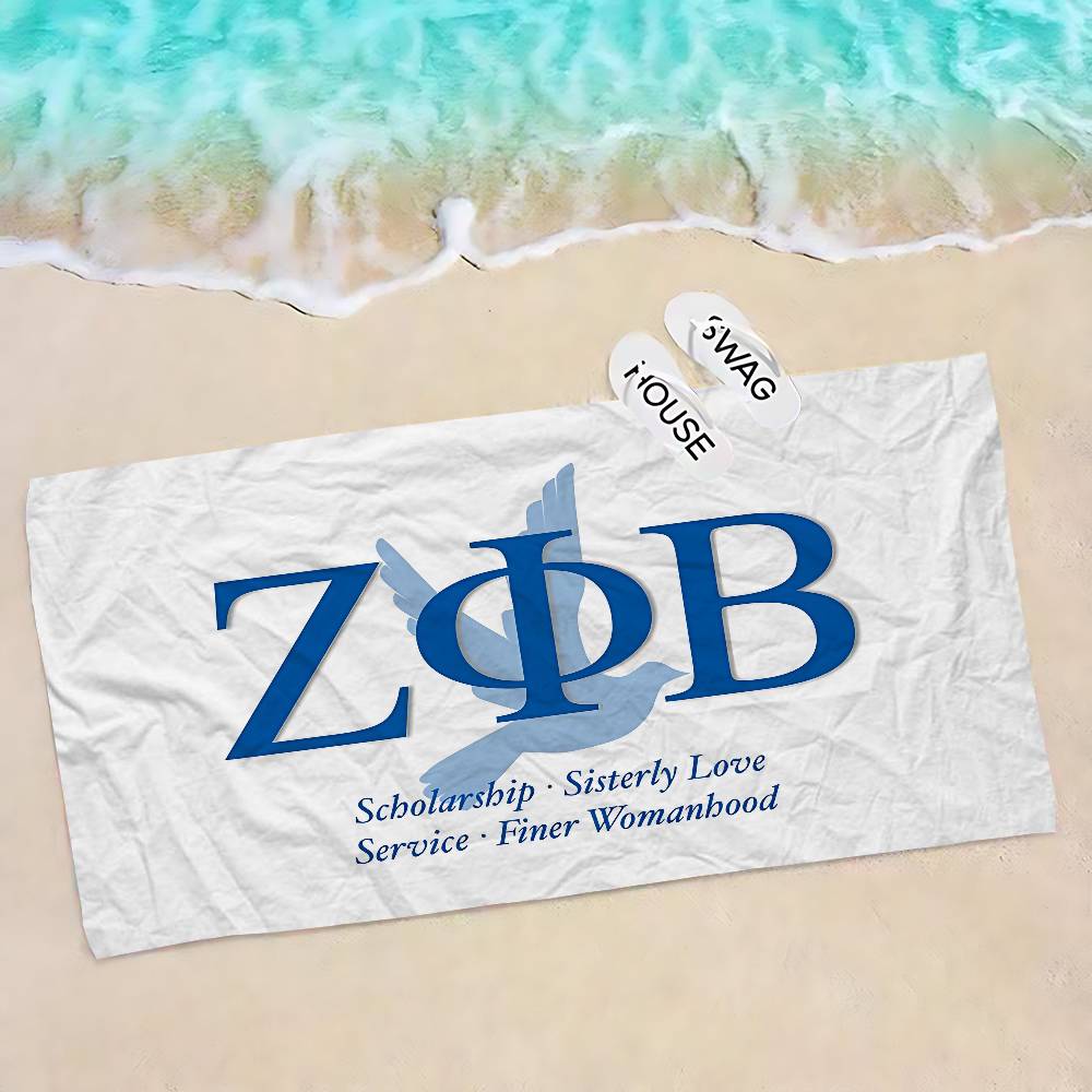

Zeta-Phi Betas logo Anime Beach Swimming Towel Soft Absorbent Washcloth Children s Gifts for Kids Travel Camping Gym W30*H60(CM)