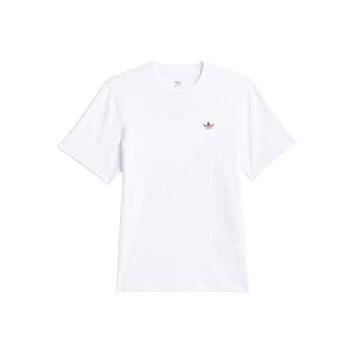 

adidas Crew Neck Solid Color Casual Fashion Short Sleeve T-Shirt Unisex White XL белый
