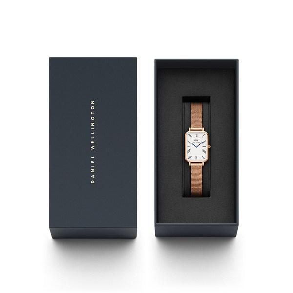 Daniel Wellington Women's QUADRO ROMAN NUMERALS MELROSE Mesh Strap Watch