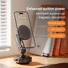 Magnetic Phone Stand Foldable Vacuum Suction Cup Cell Phone Holder 360 Rotation for iPhone 16/15/14/13/12 Plus/Pro/Max/Mini